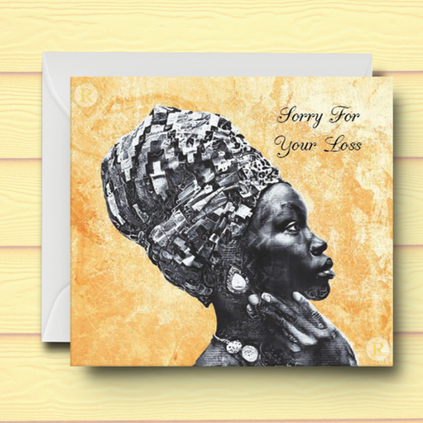 Black Sympathy Card K